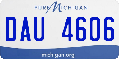 MI license plate DAU4606