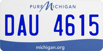 MI license plate DAU4615