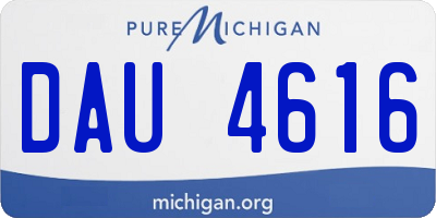 MI license plate DAU4616