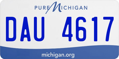 MI license plate DAU4617