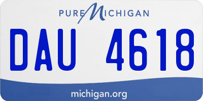 MI license plate DAU4618