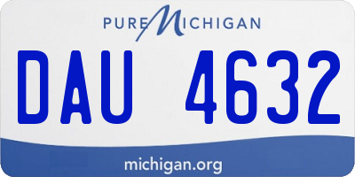 MI license plate DAU4632