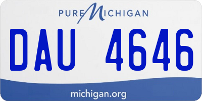 MI license plate DAU4646