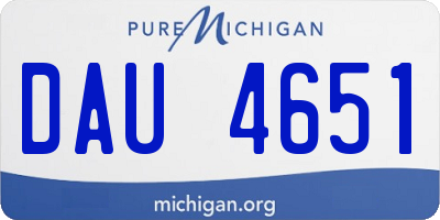 MI license plate DAU4651