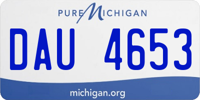 MI license plate DAU4653