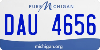MI license plate DAU4656