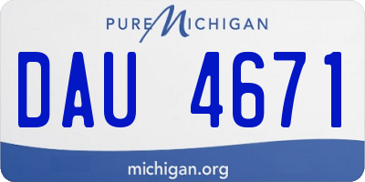 MI license plate DAU4671