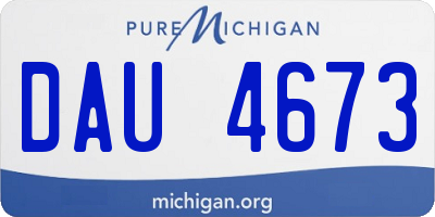 MI license plate DAU4673