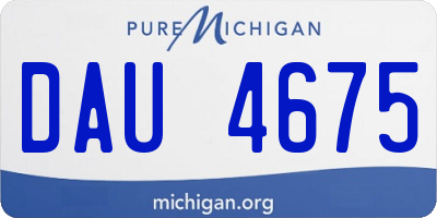 MI license plate DAU4675