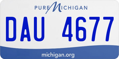 MI license plate DAU4677