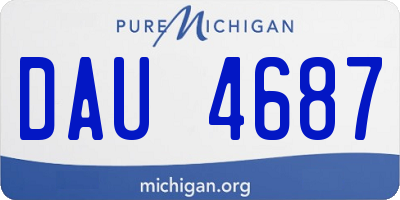 MI license plate DAU4687