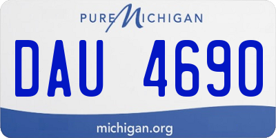 MI license plate DAU4690