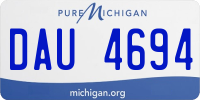 MI license plate DAU4694