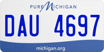 MI license plate DAU4697