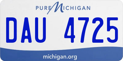 MI license plate DAU4725