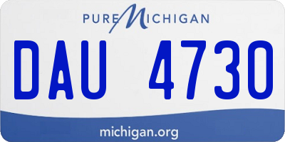 MI license plate DAU4730