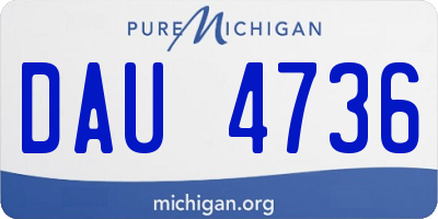 MI license plate DAU4736