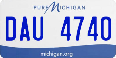 MI license plate DAU4740