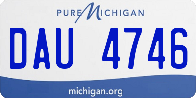 MI license plate DAU4746