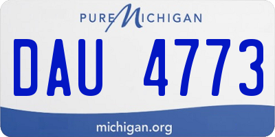 MI license plate DAU4773
