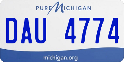 MI license plate DAU4774