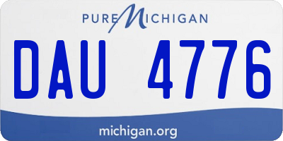 MI license plate DAU4776