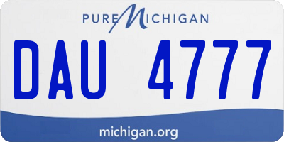 MI license plate DAU4777