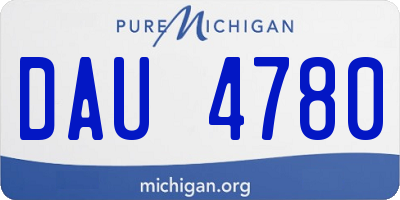 MI license plate DAU4780