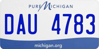 MI license plate DAU4783