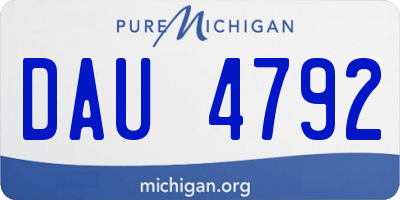 MI license plate DAU4792