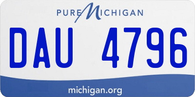 MI license plate DAU4796