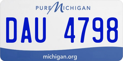 MI license plate DAU4798