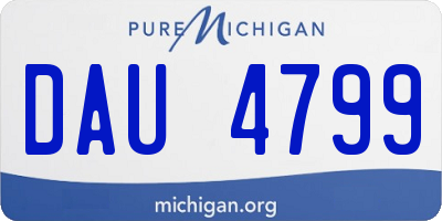 MI license plate DAU4799