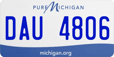 MI license plate DAU4806