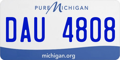 MI license plate DAU4808