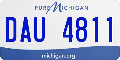 MI license plate DAU4811