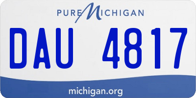 MI license plate DAU4817