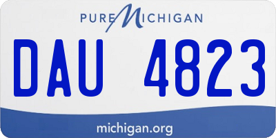 MI license plate DAU4823