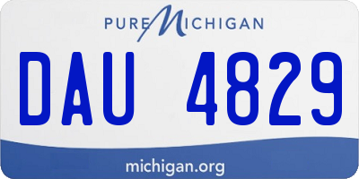 MI license plate DAU4829