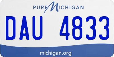MI license plate DAU4833