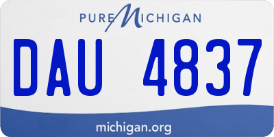 MI license plate DAU4837