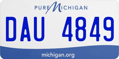 MI license plate DAU4849