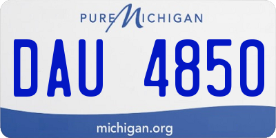 MI license plate DAU4850
