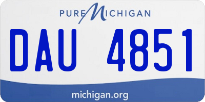 MI license plate DAU4851