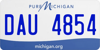 MI license plate DAU4854