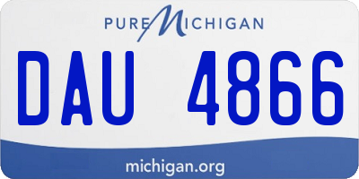 MI license plate DAU4866