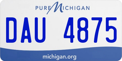 MI license plate DAU4875