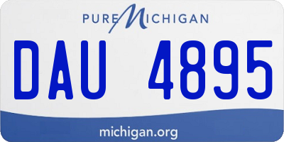 MI license plate DAU4895