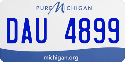 MI license plate DAU4899