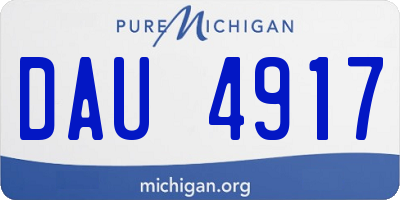 MI license plate DAU4917